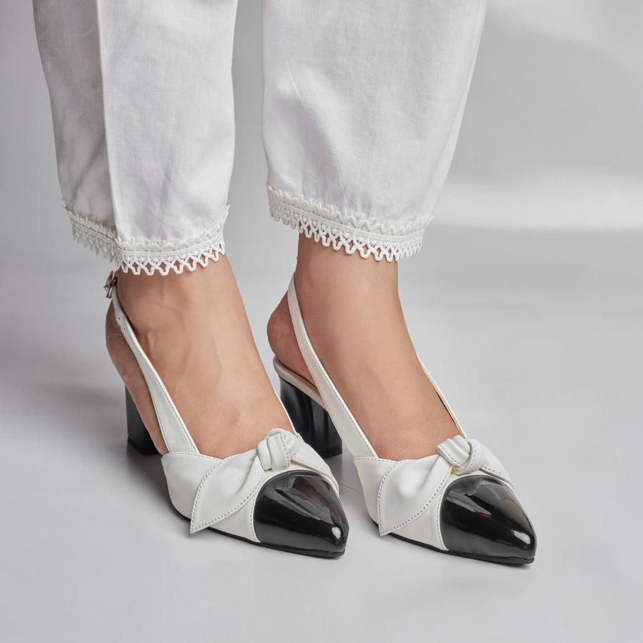 CARNIVA KNOT SLING BACK-BLACK/WHITE