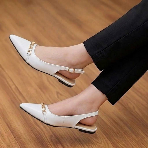 Glamorous Chained Pointed Mule
