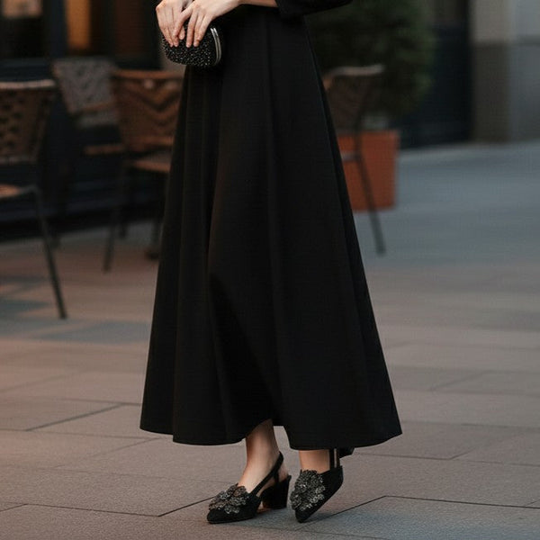 Blossom Crystal Flower Sling Back - Black