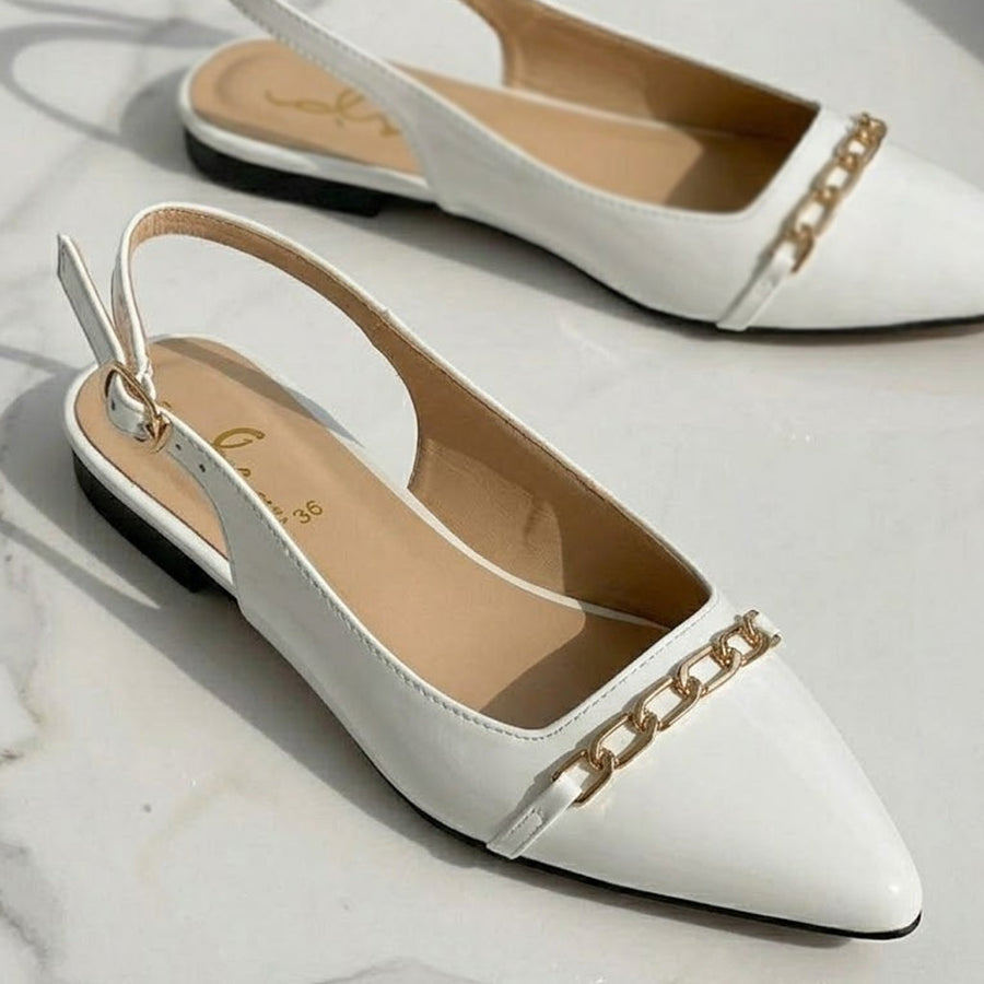 Glamorous Chained Pointed Mule