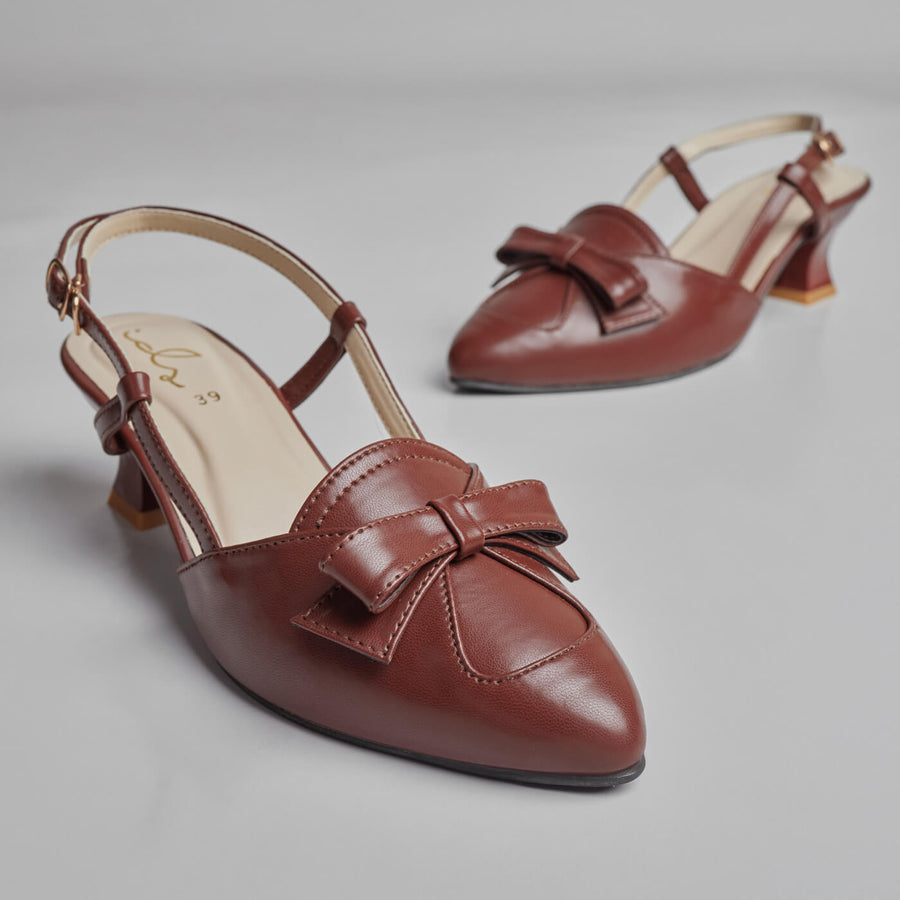 Bella Bow Accent - Choco Brown
