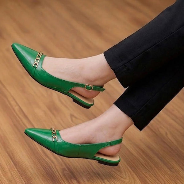 Glamorous Chained Pointed Mule