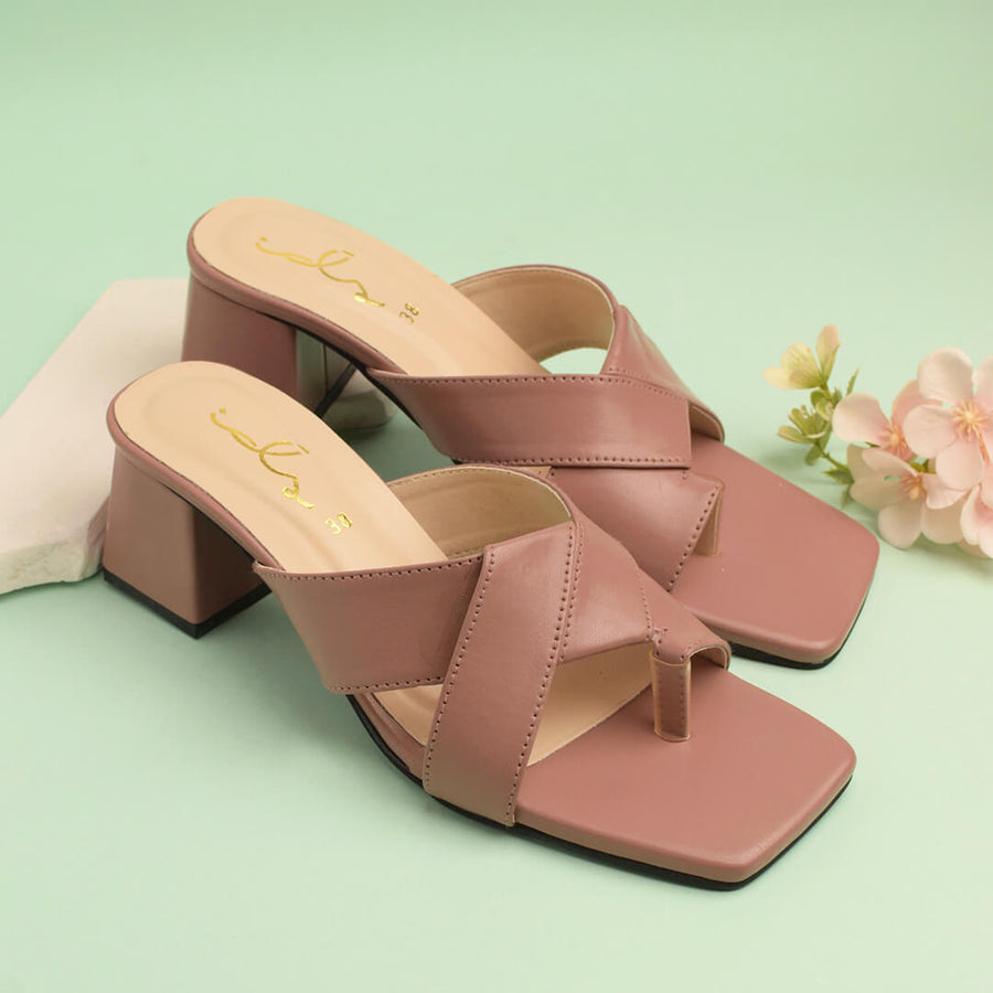 Elegancia Block Heel - Beige