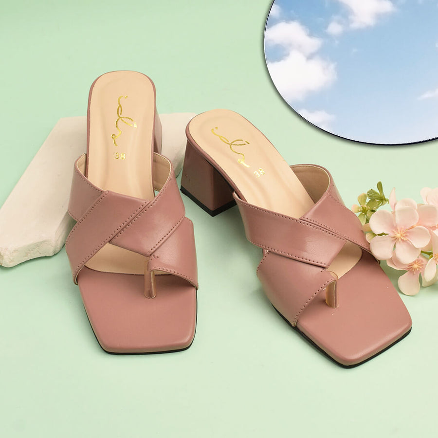 Elegancia Block Heel - Beige