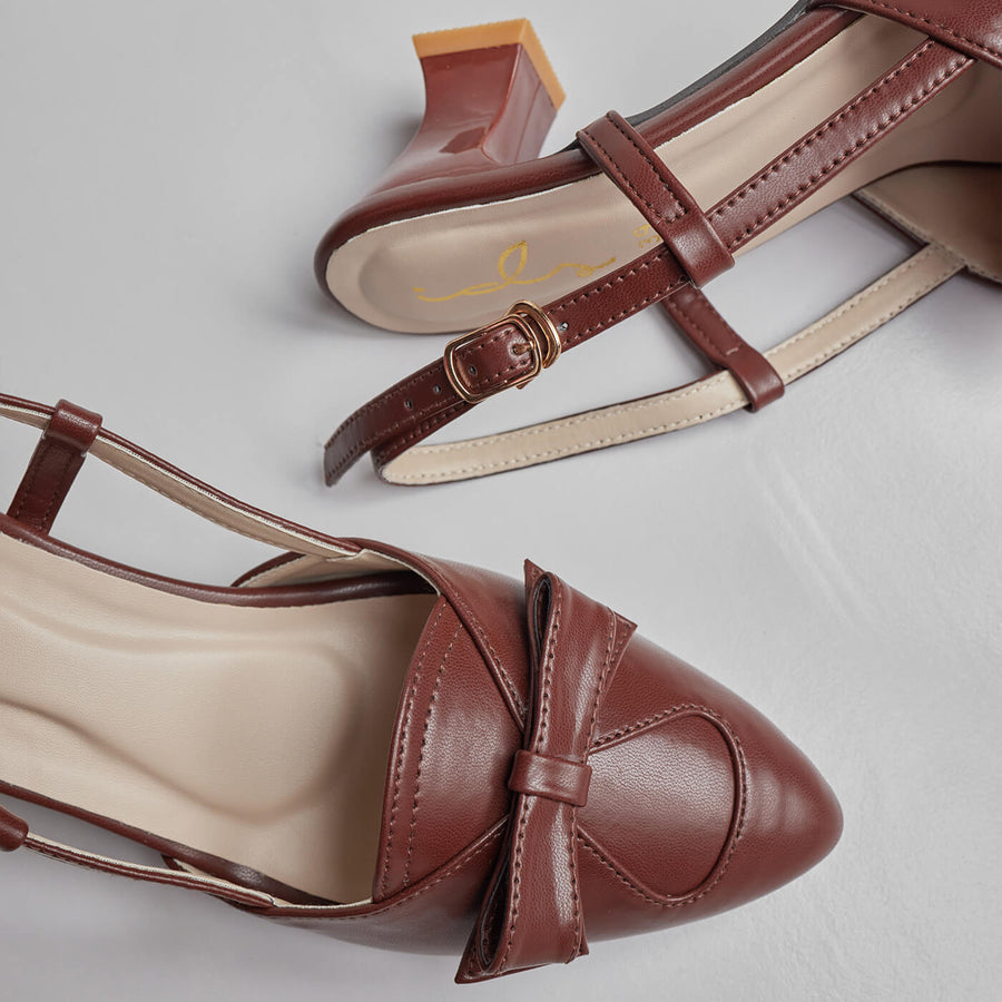 Bella Bow Accent - Choco Brown