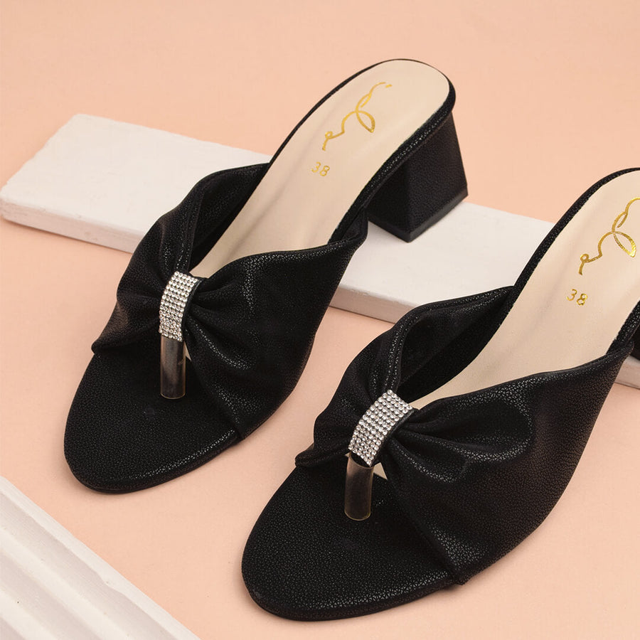 Puffy Block Heel - Pearl White