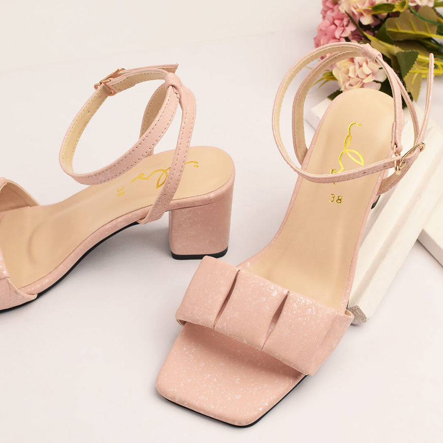 Pillow Block Heel Sandal