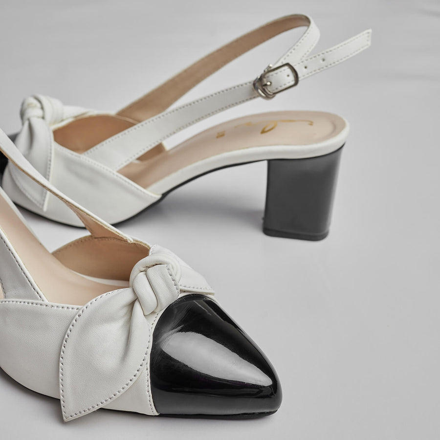 CARNIVA KNOT SLING BACK-BLACK/WHITE