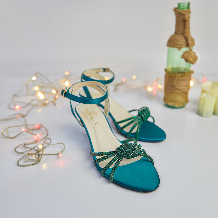 Rhinestone Knot Sandal