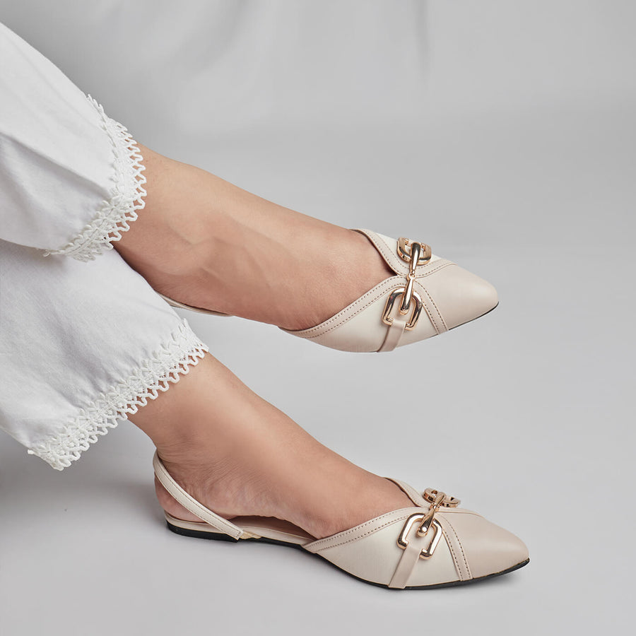 ELITE GLINT MULE - IVORY