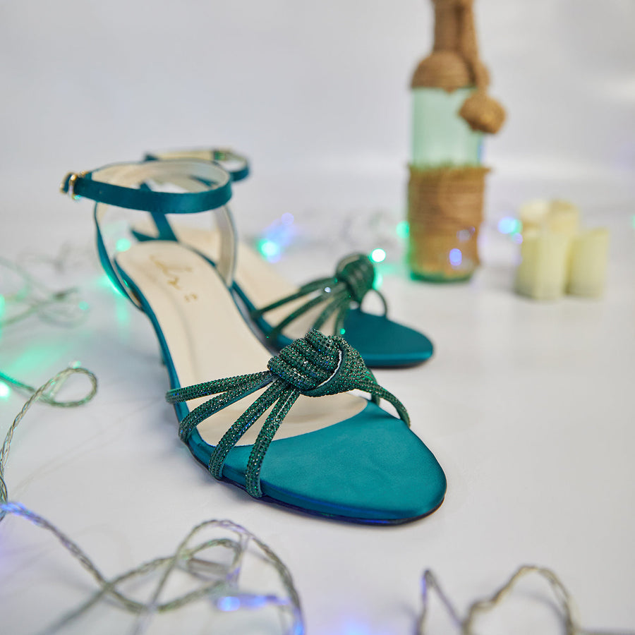 Rhinestone Knot Sandal