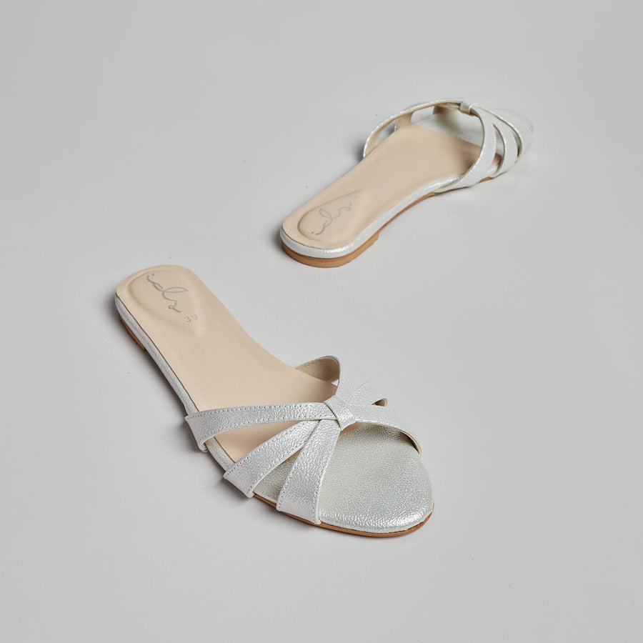 Cross Spark Slides - White