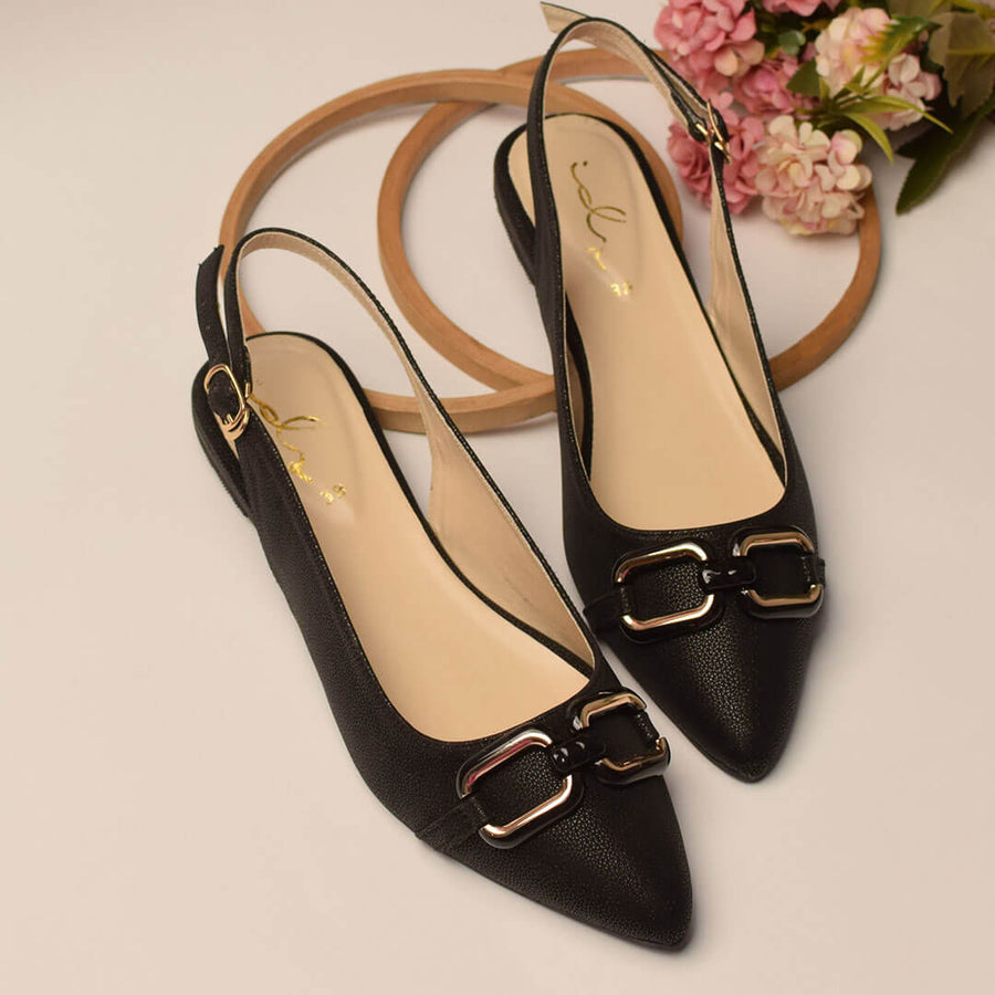 Decore Buckled Pointed Mule