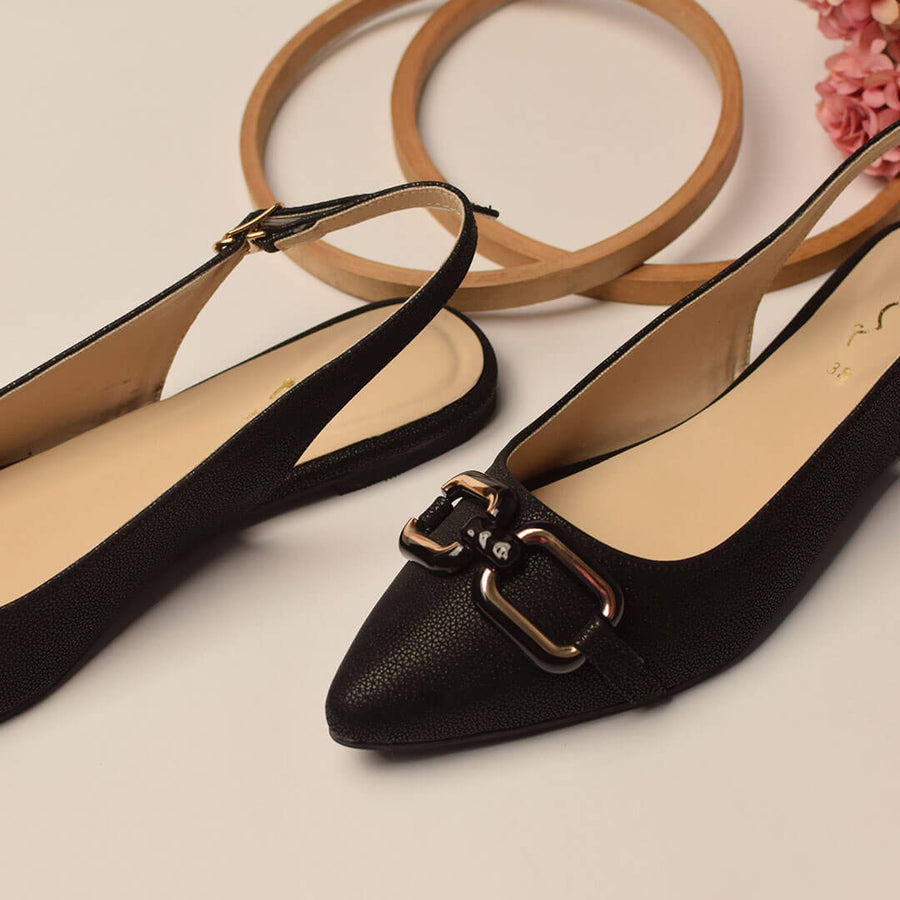 Decore Buckled Pointed Mule