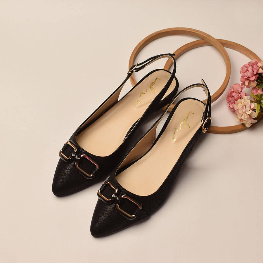 Decore Buckled Pointed Mule