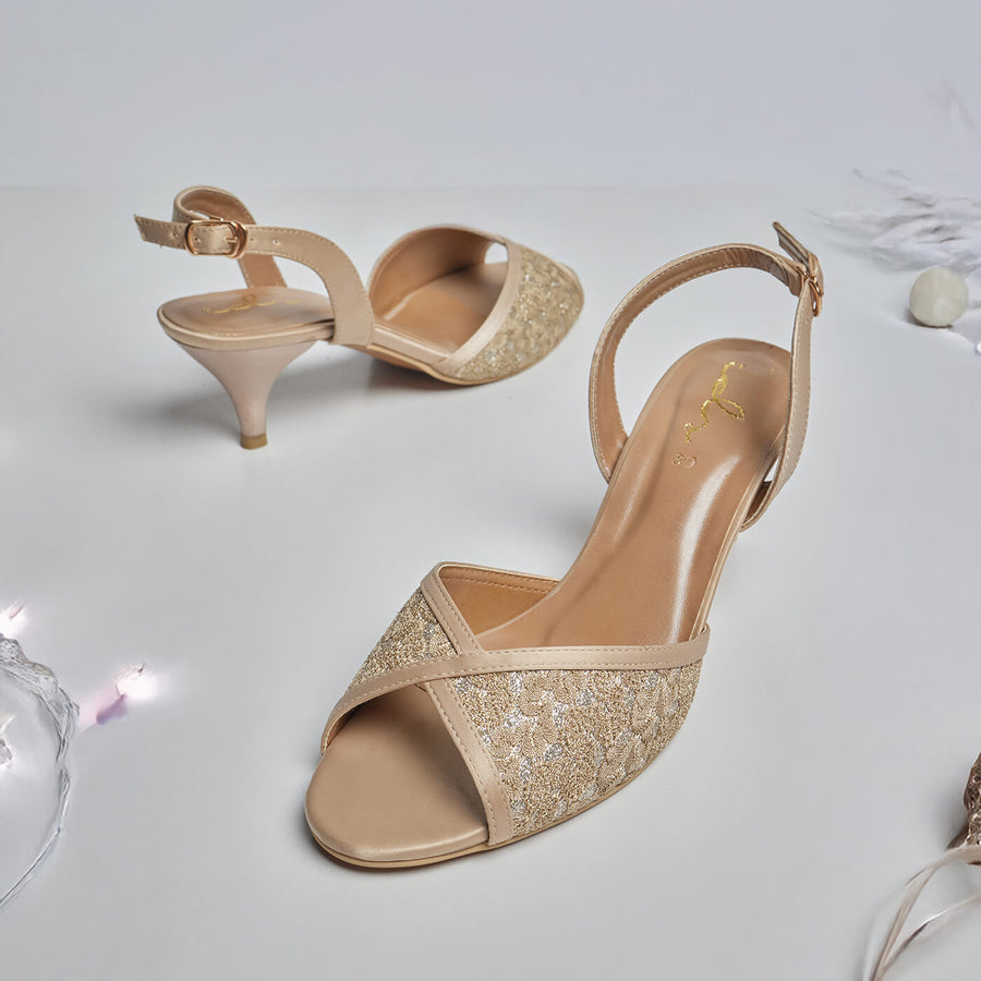Dream Weave Heels - Gold