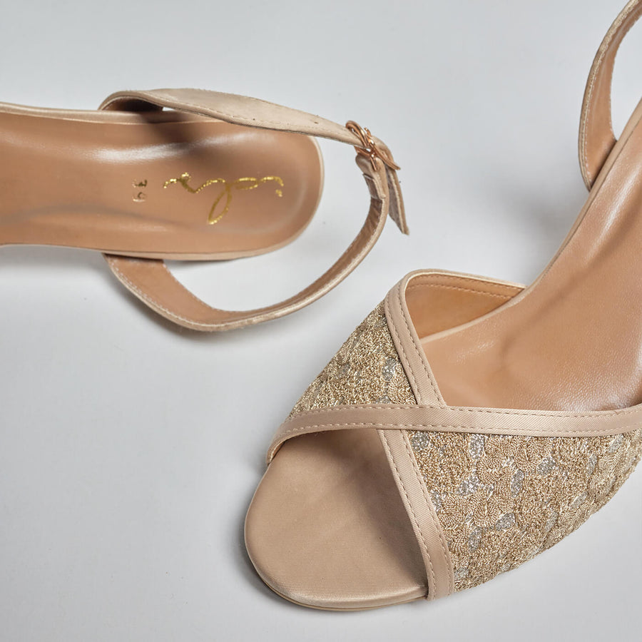 Dream Weave Heels - Gold