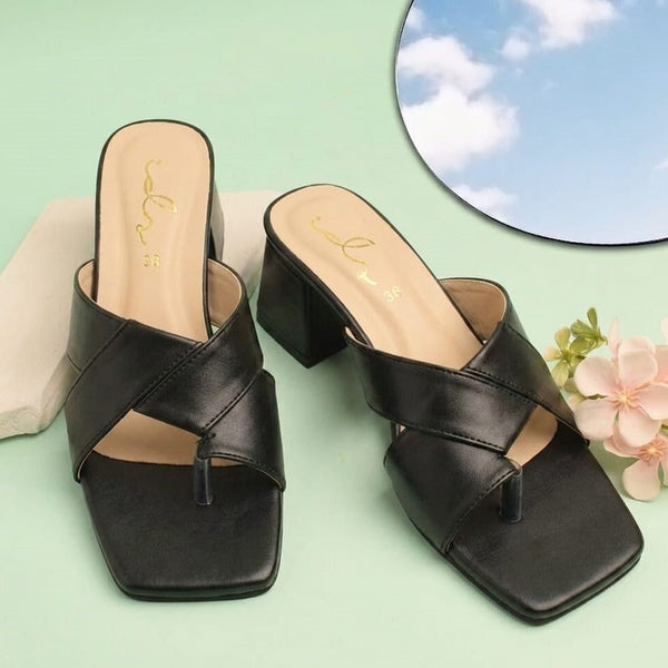 Elegancia Block Heel - Black