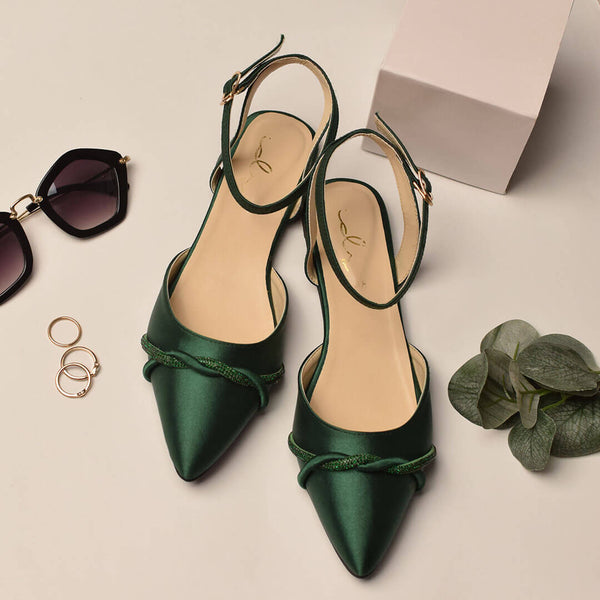 Emerald Gem Pointed Mule