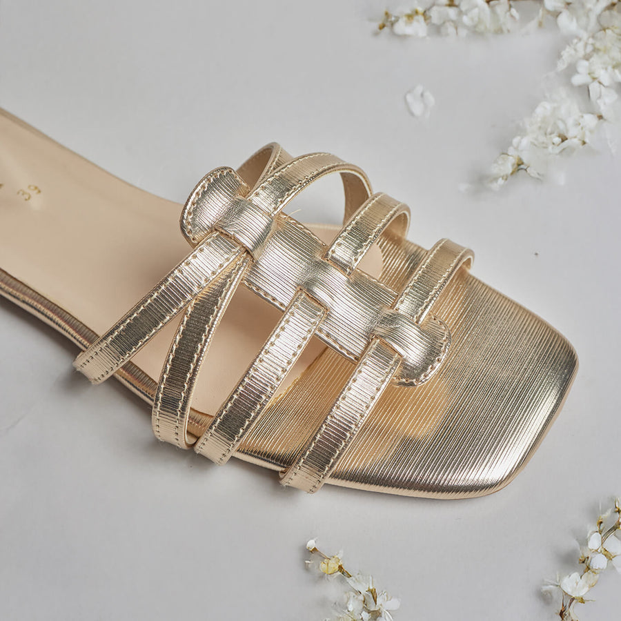 Fusion Stripe Flats - Grey