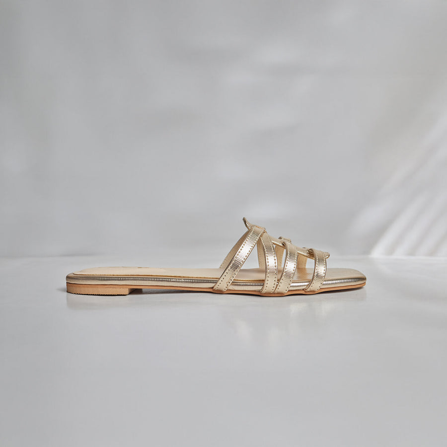 Fusion Stripe Flats - Silver