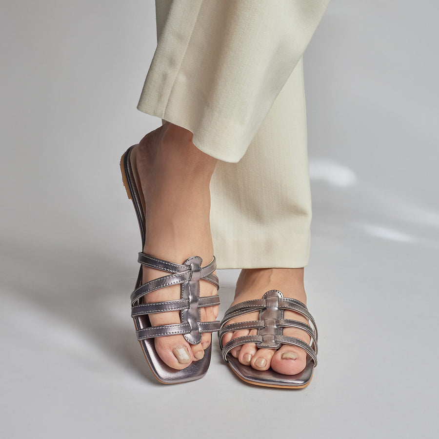 Fusion Stripe Flats - Gold