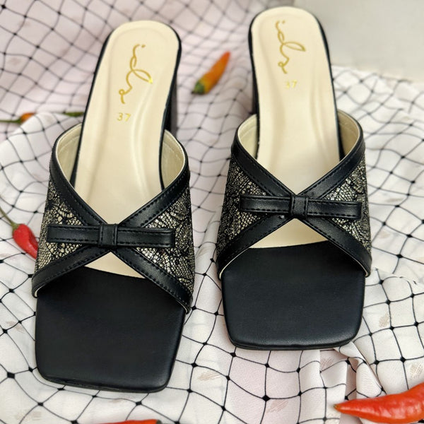 Floral Block Heel