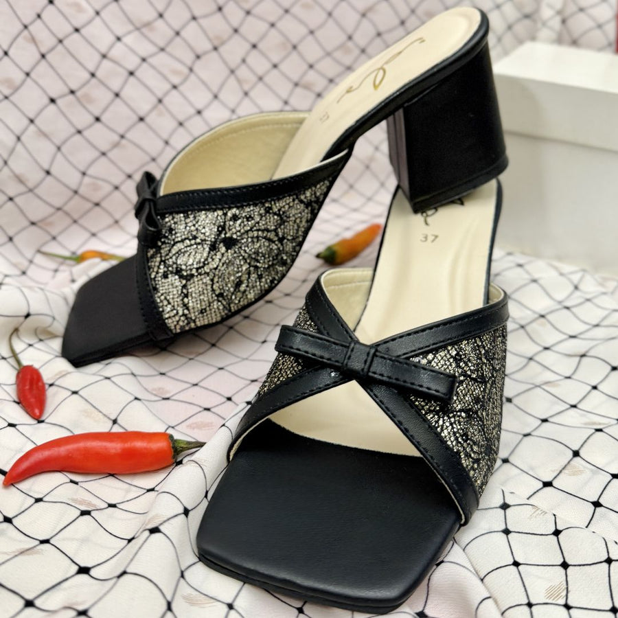 Floral Block Heel