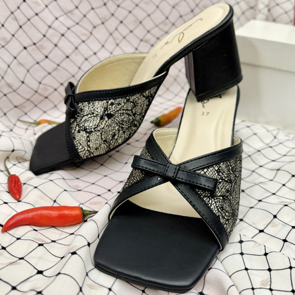 Floral Block Heel