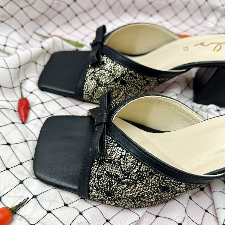 Floral Block Heel