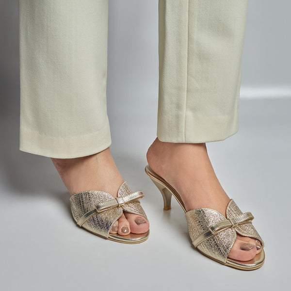Vintage Glow Heels - Gold