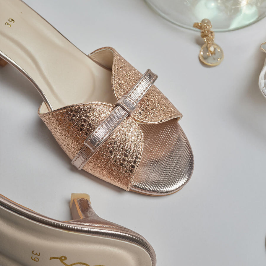 Vintage Glow Heels - Peach