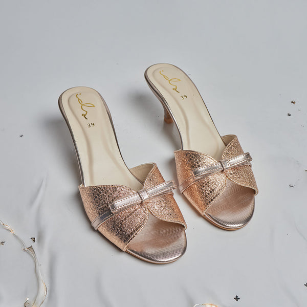 Vintage Glow Heels - Peach