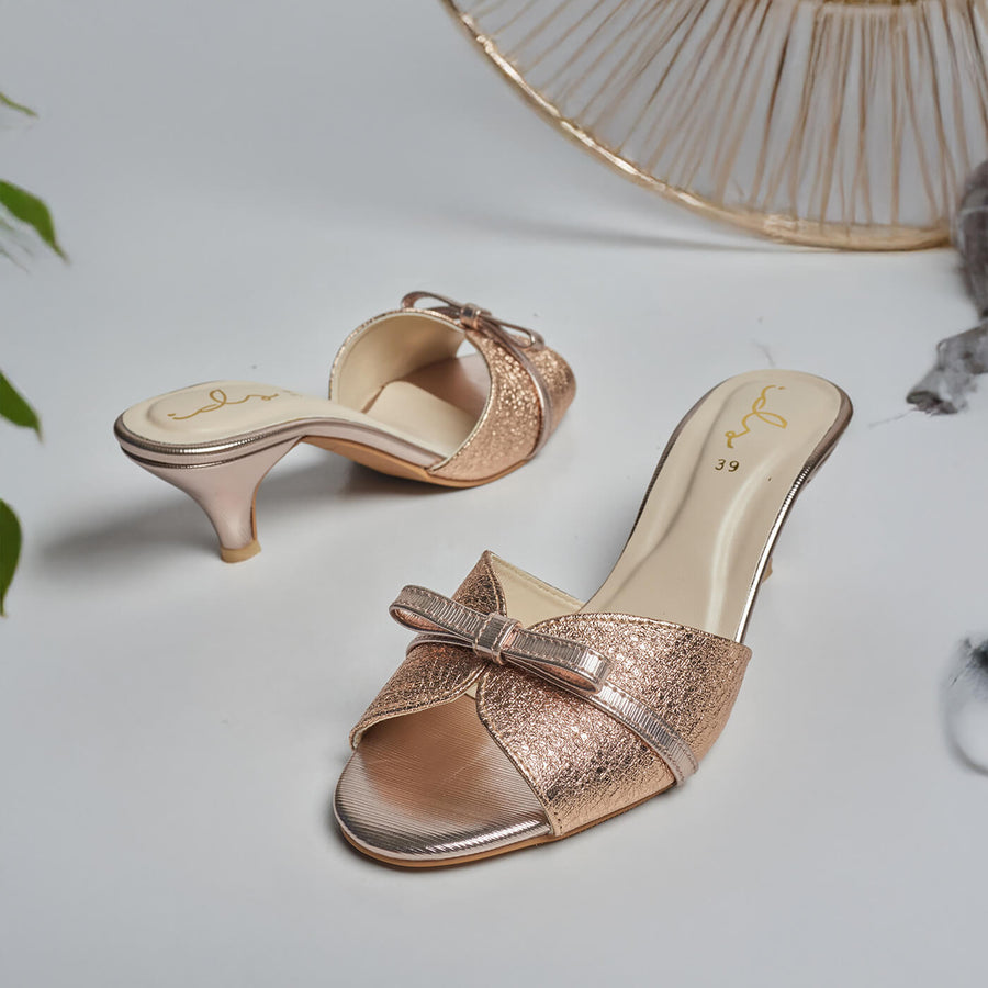 Vintage Glow Heels - Peach