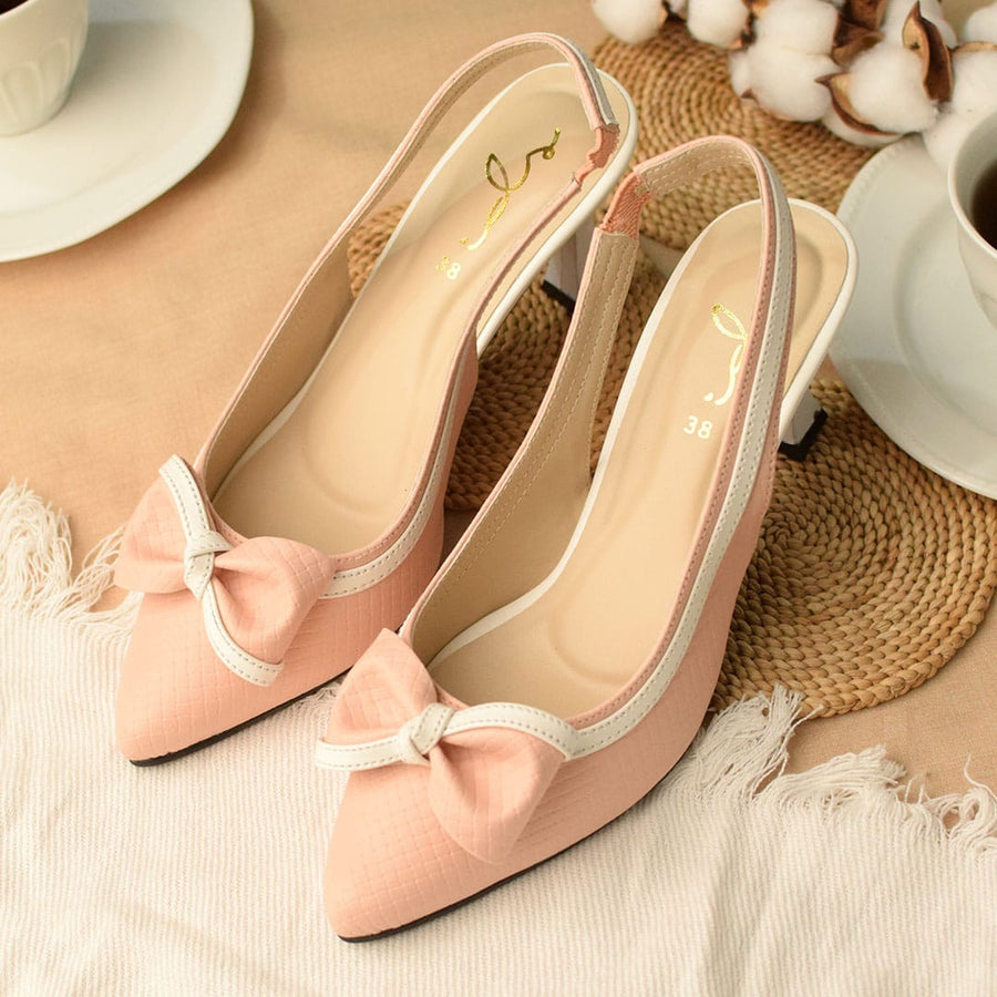 Cinderella Sling Back Shoe - Nude Pink