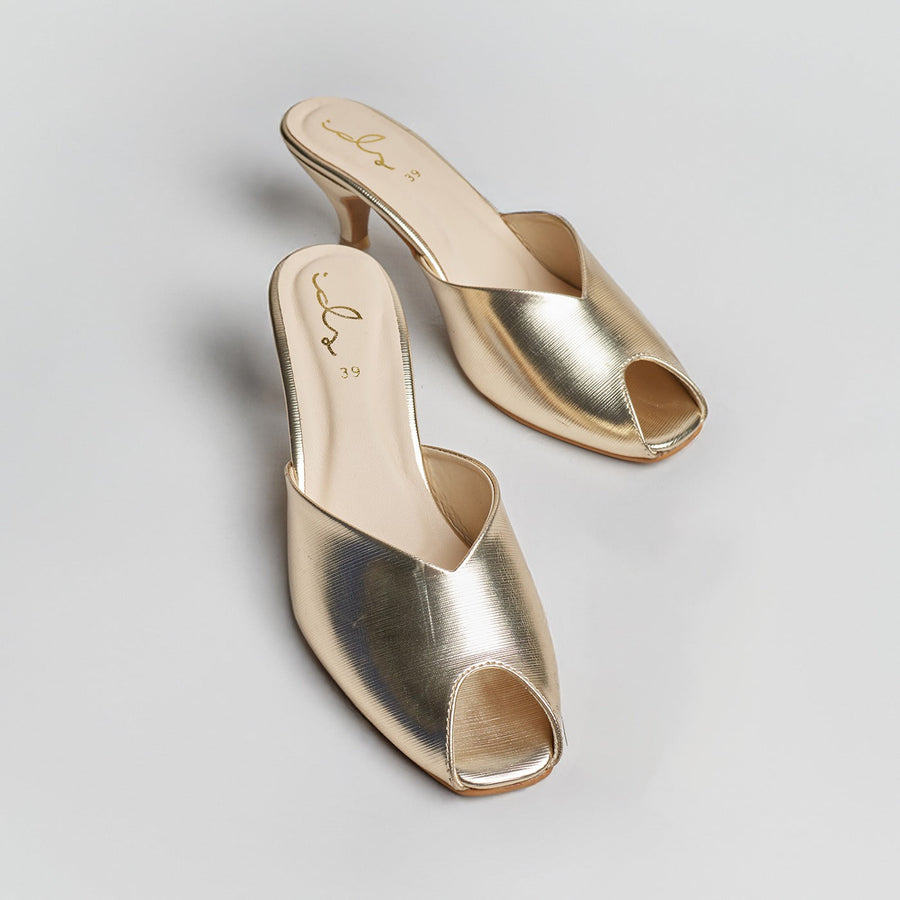 Metallic Effect Sandals - Grey
