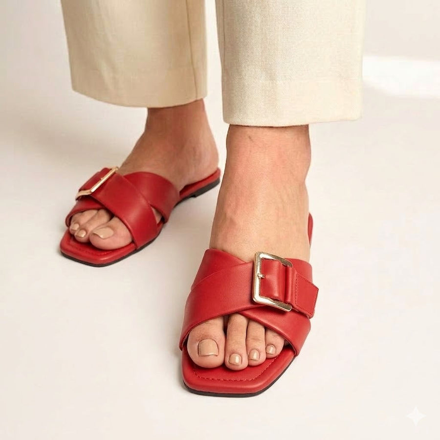 Glowup Buckle Slides - Sea Green
