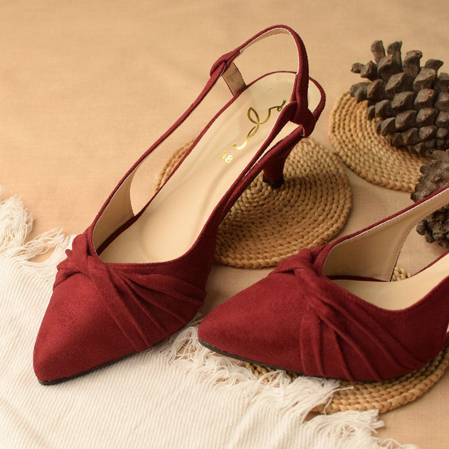 Knot Detail Sling Back Court shoe
