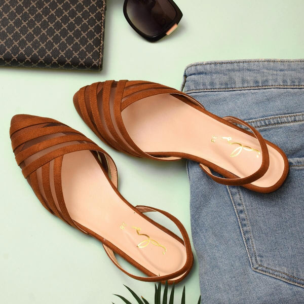 Petal Net Flat - Mustard