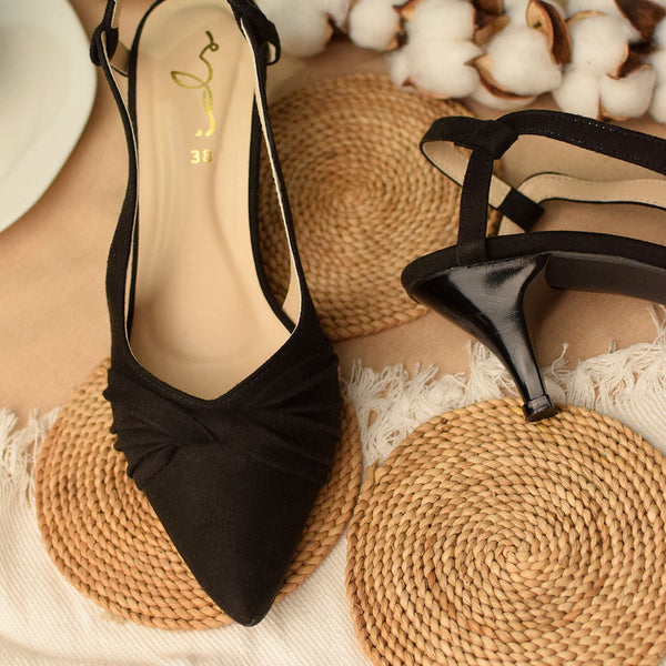 Knot Detail Sling Back Court shoe
